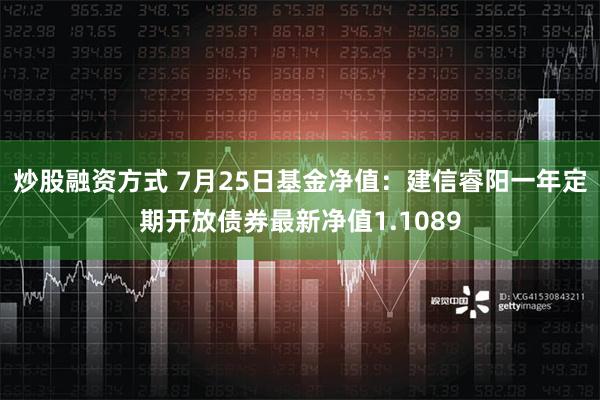 炒股融资方式 7月25日基金净值：建信睿阳一年定期开放债券最新净值1.1089