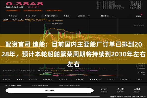 配资官司 造船：目前国内主要船厂订单已排到2028年，预计本轮船舶繁荣周期将持续到2030年左右