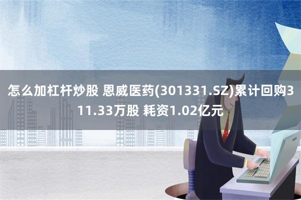 怎么加杠杆炒股 恩威医药(301331.SZ)累计回购311.33万股 耗资1.02亿元