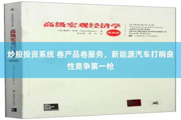 炒股投资系统 卷产品卷服务，新能源汽车打响良性竞争第一枪